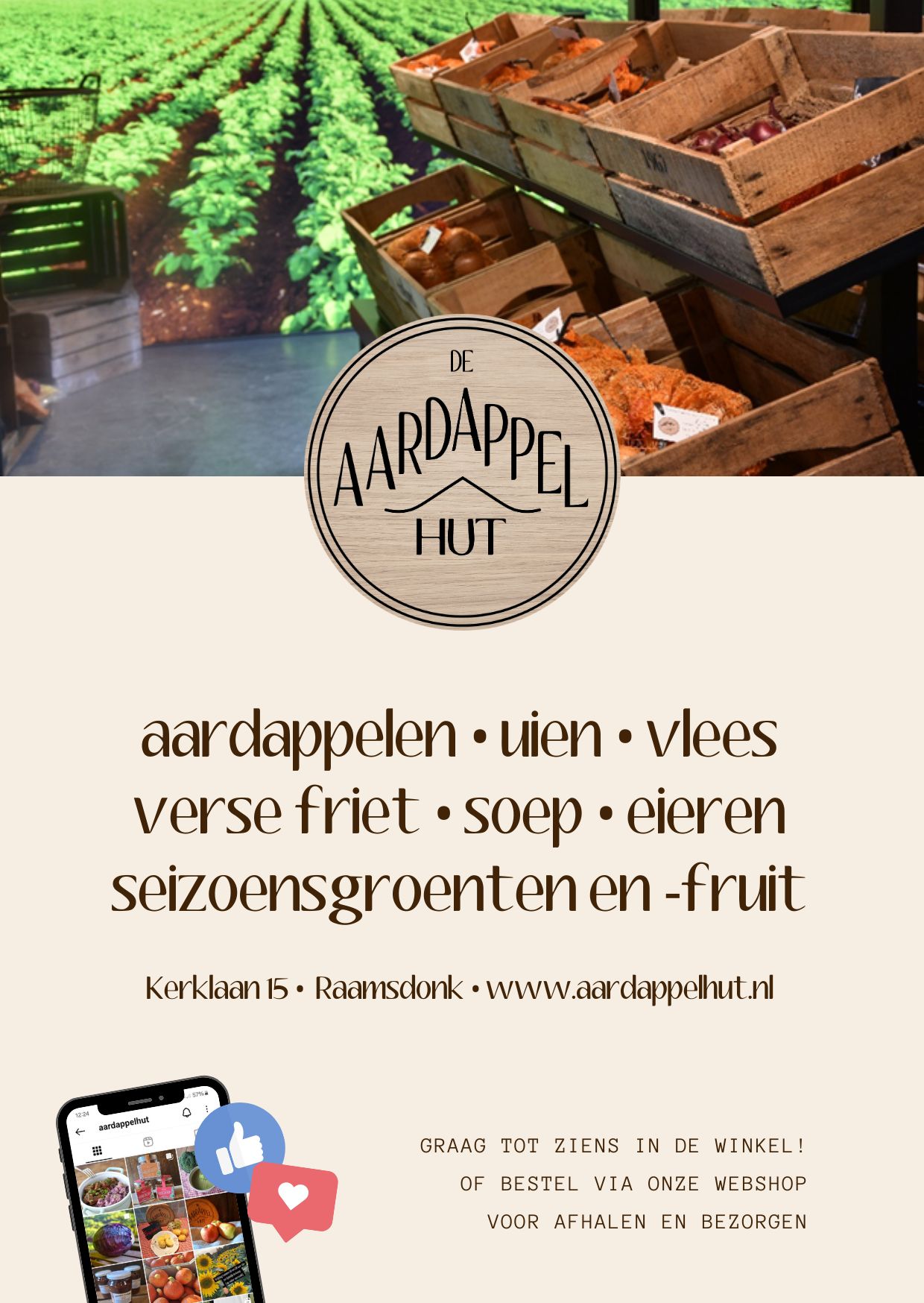 Advertentie aardappelhut